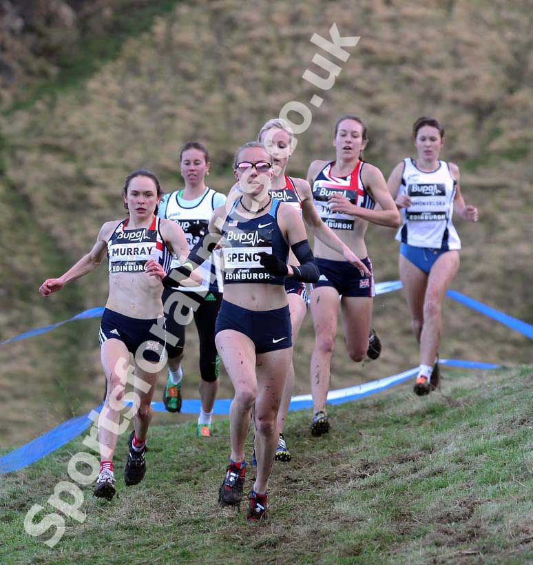 Freya Murray (GB) and Neely Spence (USA) during the BUPA Great Edinburgh Cross Country.